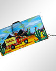 American Darling Wristlet Bag, Hand-Painted Genuine Leather, Western Vegetable Tanned Full Grain Leather Wallet Bag