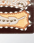American Darling Organiser Bag Handcrafted from Crocodile Embossed Genuine Leather with YKK Zipper and Detachable Strap