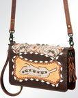 American Darling Organiser Bag Handcrafted from Crocodile Embossed Genuine Leather with YKK Zipper and Detachable Strap