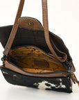 ADBG681A American Darling Hand Tooled Hair On Genuine Leather Women Bag Western Handbag Purse