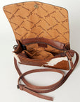 ADBG683 American Darling Hand Tooled Hair On Genuine Leather Women Bag Western Handbag Purse