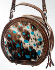 American Darling ADBG691 Canteen Hair-On Genuine Leather Women Bag Western Handbag Purse