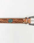 American Darling Beautifully Hand Tooled Genuine American Leather Belt Men and  Women
