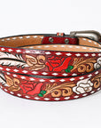 American Darling ADBLF118-L Beautifully Hand Tooled Genuine American Leather Belt Men and  Women