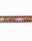 American Darling ADBLF119-L Beautifully Hand Tooled Genuine American Leather Belt Men and  Women