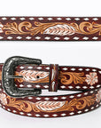 American Darling Beautifully Hand Tooled Genuine American Leather Belt Men and  Women