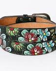 American Darling ADBLF125-L Beautifully Hand Tooled Genuine American Leather Belt Men and  Women