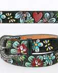 American Darling ADBLF125-L Beautifully Hand Tooled Genuine American Leather Belt Men and  Women