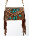 American Darling Envelope Hand Tooled Genuine Leather Women Bag Western Handbag Purse