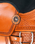 COMFYTACK Western Kids Youth Children Miniature Pony Saddle Leather Trail Tack