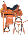 COMFYTACK Western Kids Youth Children Miniature Pony Saddle Leather Trail Tack