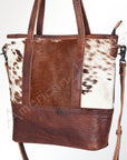 American Darling ADBGS162BRW Tote Hair On Genuine Leather Women Bag Western Handbag Purse