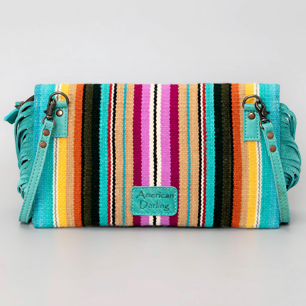 American Darling Hand Tooled Saddle Blanket Genuine Leather Women Bag Western Handbag Purse