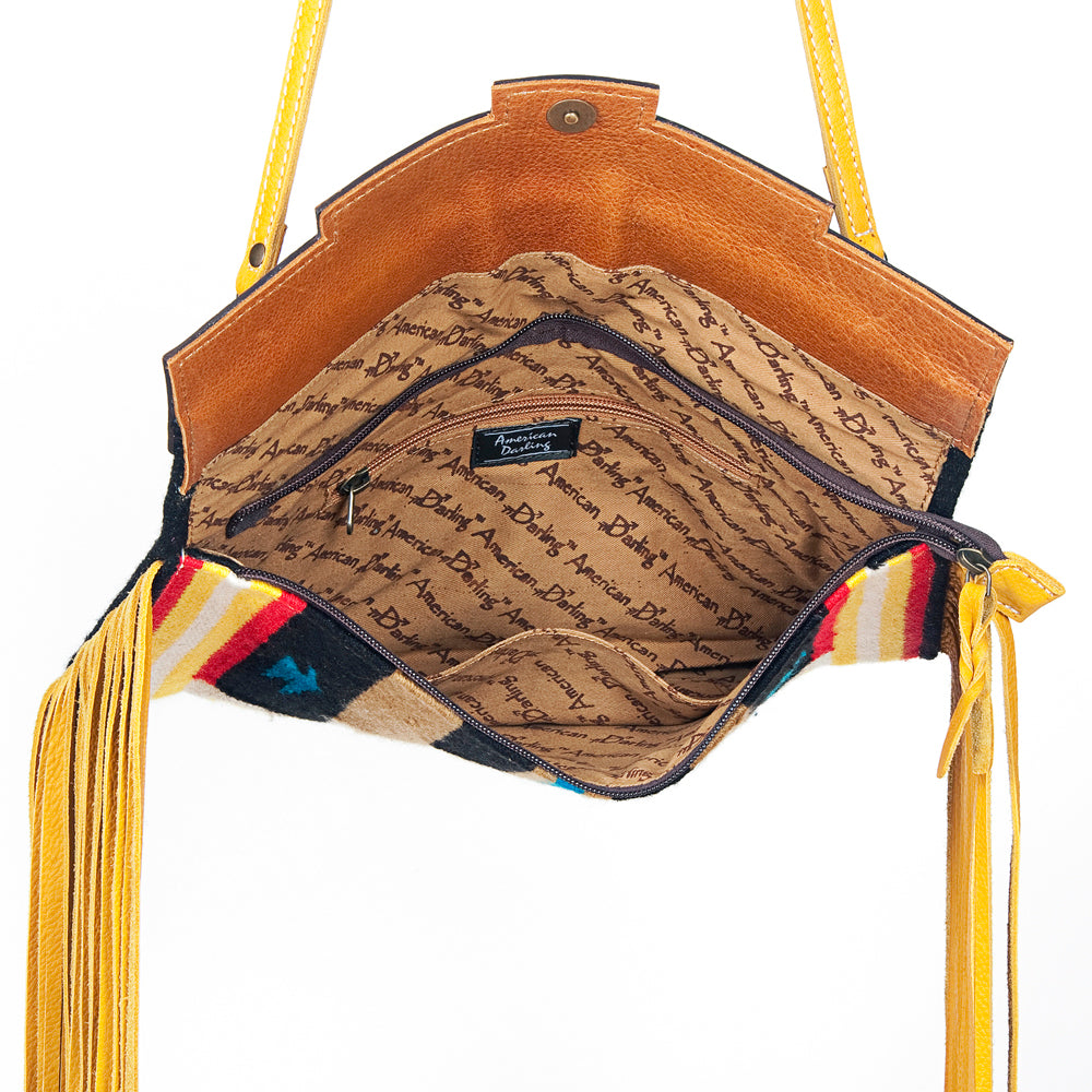 American Darling Hand Tooled Saddle Blanket Genuine Leather Women Bag Western Handbag Purse