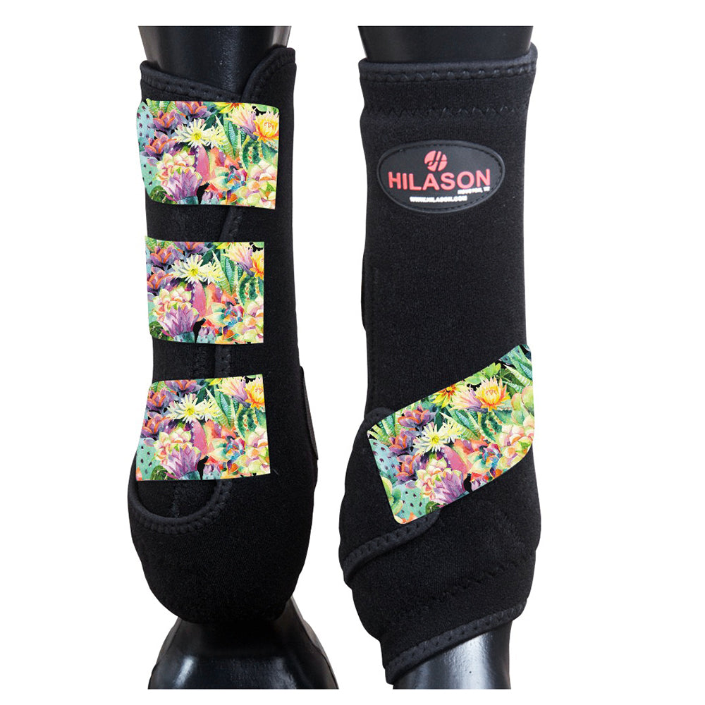 HILASON L M S Horse Front Leg Sport Boots| Printed Sport Boots| Horse Boots