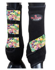HILASON L M S Horse Rear Hind Leg Sport Boots Printed Hind Rear Leg Boots