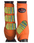 HILASON L M S Horse Rear Hind Leg Sport Boots Printed Hind Rear Leg Boots