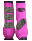 Front Leg Horse Sport Boots With Jumping Print Durable Neoprene Comfort Performance