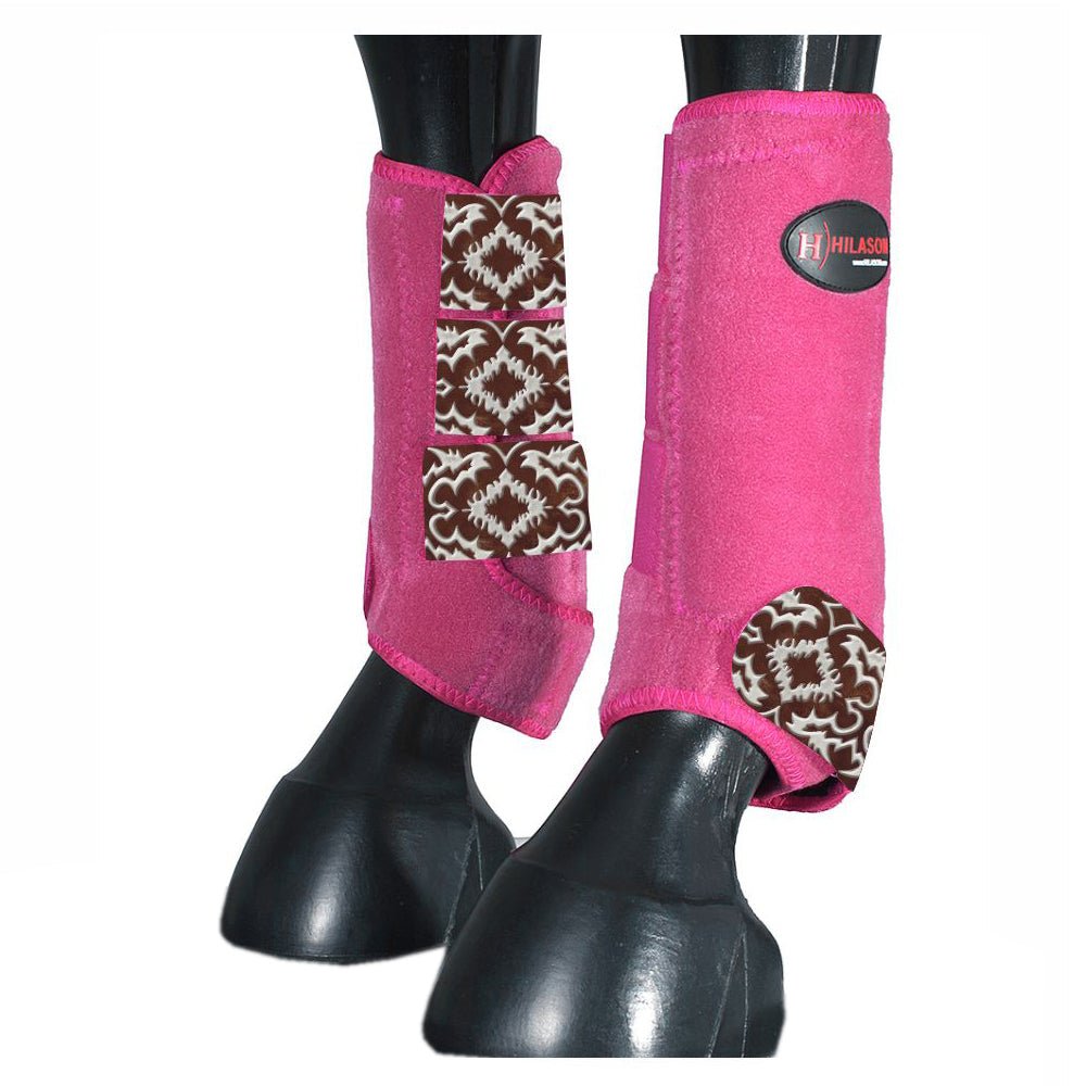 Front Leg Horse Sport Boots With Jumping Print Durable Neoprene Comfort Performance