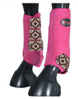 Front Leg Horse Sport Boots With Jumping Print Durable Neoprene Comfort Performance