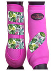 Front Leg Horse Sport Boots With Jumping Print Durable Neoprene Comfort Performance