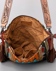 American Darling Signature Crossbody Hand Tooled Saddle Blanket Genuine Leather Women Bag Western Handbag Purse