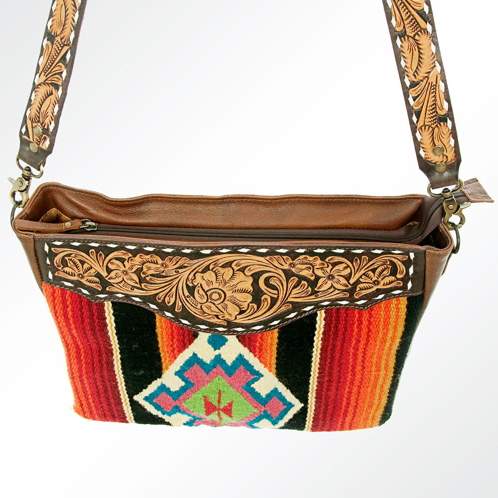 American Darling ADBGA180 Tote Hand Tooled Saddle Blanket Genuine Leather Women Bag Western Handbag Purse