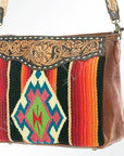American Darling ADBGA180 Tote Hand Tooled Saddle Blanket Genuine Leather Women Bag Western Handbag Purse