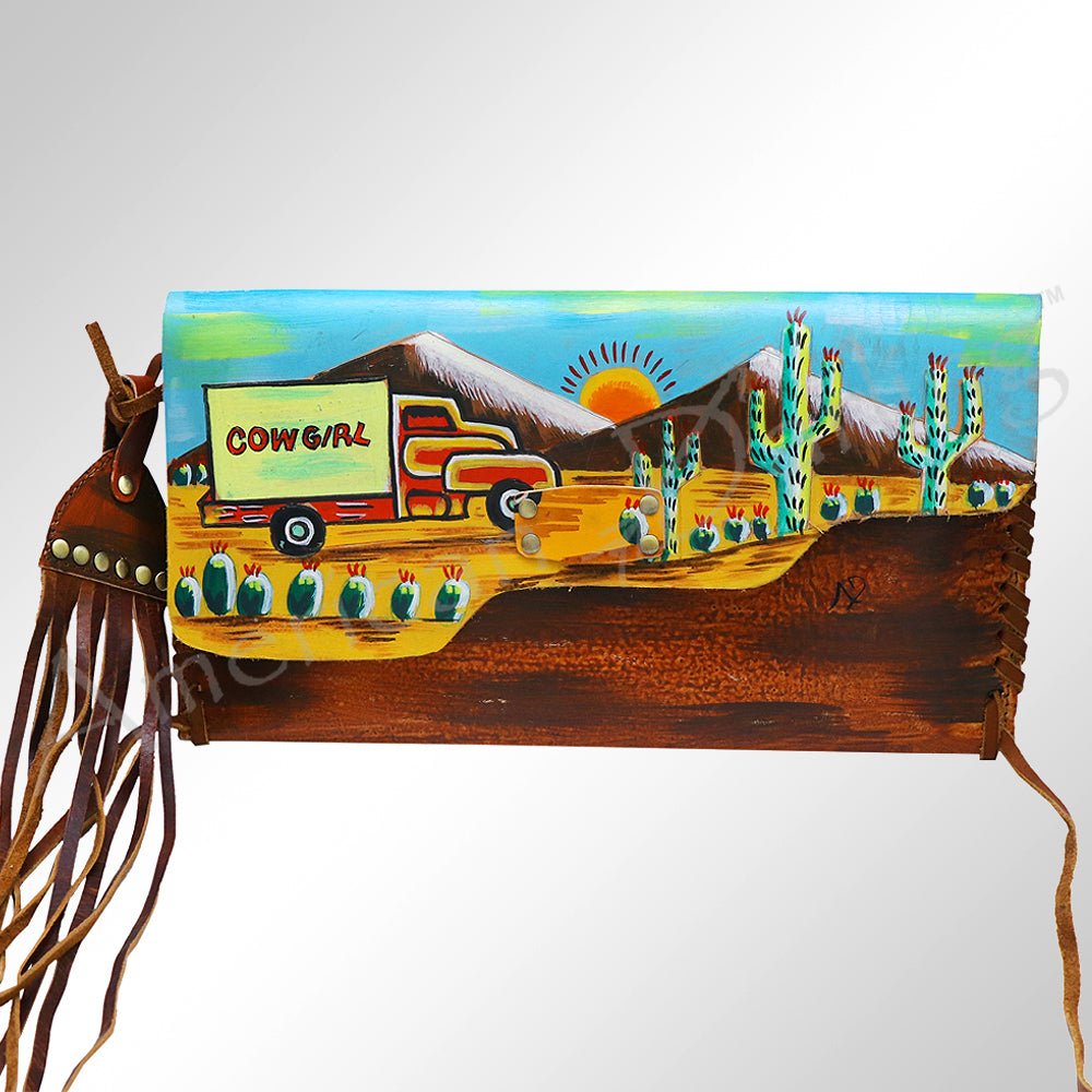 American Darling Envelope Genuine Leather Women Bag Western Handbag Purse