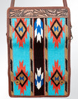 American Darling ADBG486A Wallet Hand Tooled Genuine Leather Women Bag Western Handbag Purse