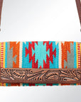 American Darling ADBG486A Wallet Hand Tooled Genuine Leather Women Bag Western Handbag Purse