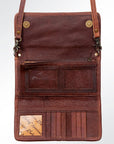 American Darling ADBG486A Wallet Hand Tooled Genuine Leather Women Bag Western Handbag Purse