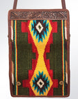 American Darling ADBG486A Wallet Hand Tooled Genuine Leather Women Bag Western Handbag Purse