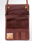 American Darling ADBG486A Wallet Hand Tooled Genuine Leather Women Bag Western Handbag Purse