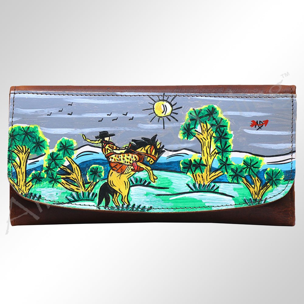 American Darling Wallet Genuine Leather Women Bag Western Handbag Purse