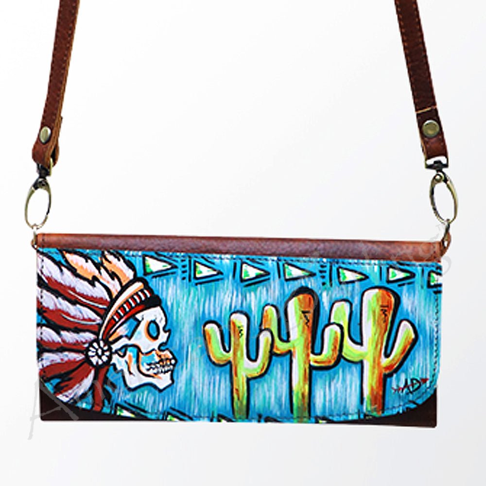 American Darling Wallet Hair on Full Grain Genuine Leather Western Women Bag | Handbag Purse Travel Clutch