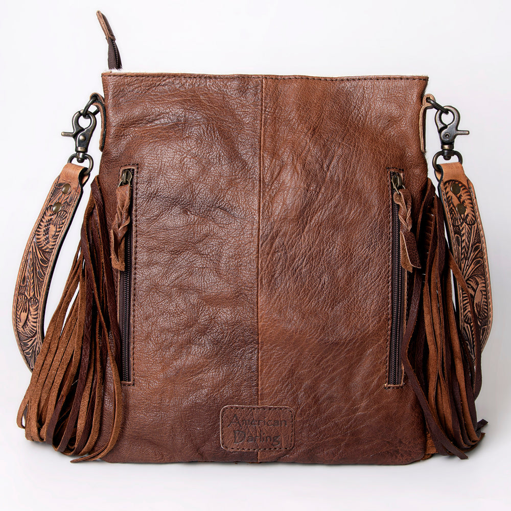 American Darling ADBGZ380 Large Crossbody Hair-On Genuine Leather Women Bag Western Handbag Purse