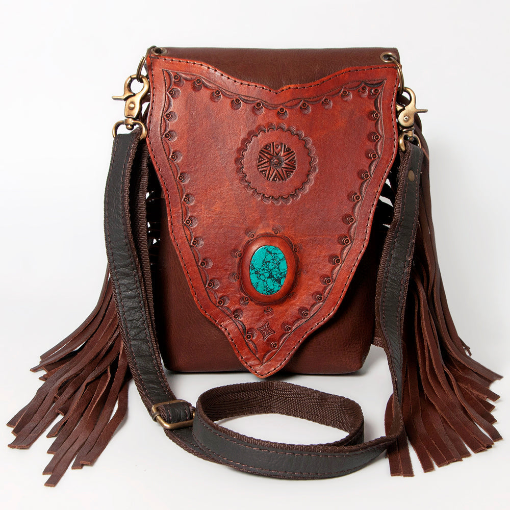 American Darling ADBGH132A Messenger Genuine Leather Women Bag Western Handbag Purse