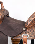 16 In Flex Tree Western Horse Saddle American Leather Barrel Trail By Hilason