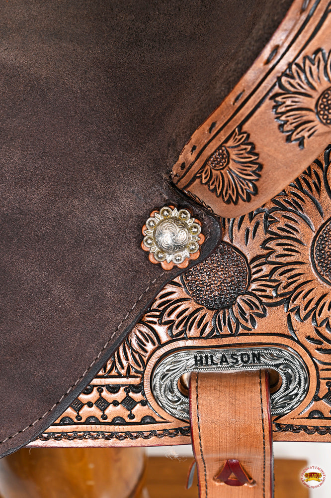 16 In Flex Tree Western Horse Saddle American Leather Barrel Trail By Hilason