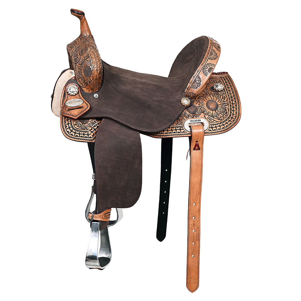 14 In Flex Tree Western Horse Saddle American Leather Barrel Trail By Hilason