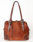 American Darling Tote Hand Tooled Hair On Genuine Leather Women Bag Western Handbag Purse