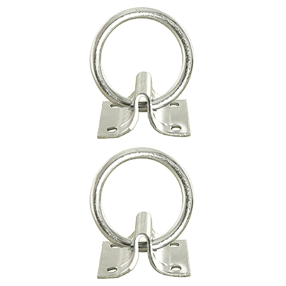 HILASON 2" Cross Tie Ring 2mm Sheet Zinc Plated Block Tie Ring for Horses