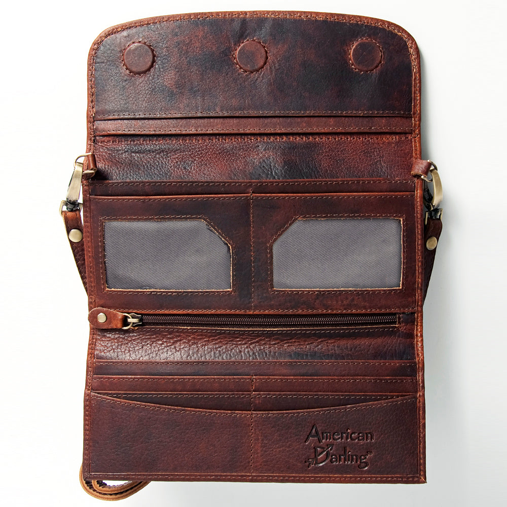 Hand Tooled Hand Painted Genuine Leather women bag western handbag purse