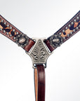 AMERICAN DARLING Western Horse Headstall Breast Collar Set American Leather