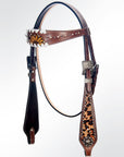 AMERICAN DARLING Western Horse Headstall Breast Collar Set American Leather
