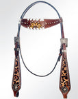 AMERICAN DARLING Western Horse Headstall Breast Collar Set American Leather