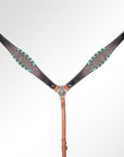 American Darling Western Horse Floral Headstall Tack Set Genuine Leather