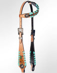 AMERICAN DARLING Western Horse Headstall Breast Collar Set American Leather