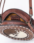 ADBGZ389 American Darling Hand Tooled Hair On Genuine Leather Women Bag Western Handbag Purse